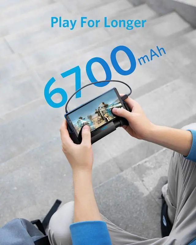 Alt view image 4 of 7 - Anker PowerCore Play 6K Mobile Game Controller with 6700mAh Power Bank and Radiator Gamepad for iOS Android Phone