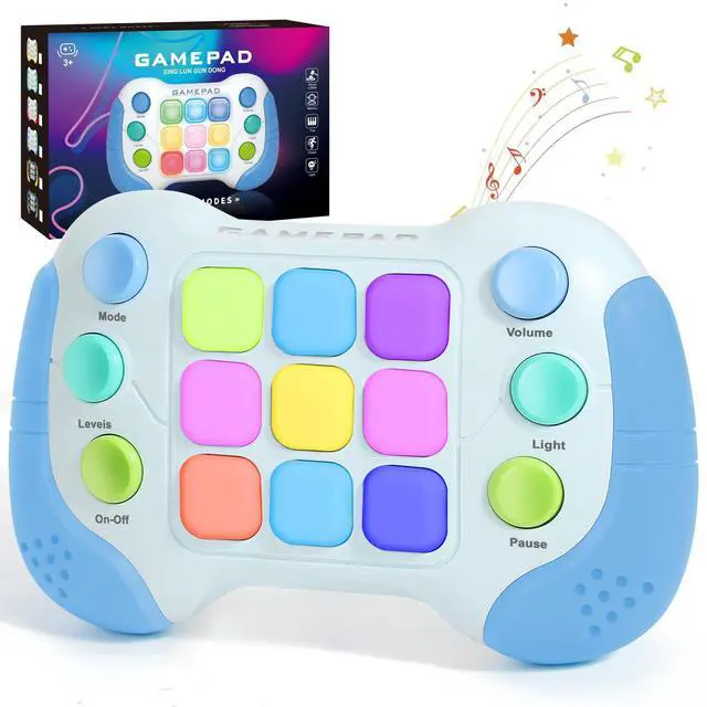 Main image of AOTIBO Fast Push Fidget Toys Handle, Flashing Handheld Game for Kids Teens Adults, Electronic Brain & Memory Game, Quick Push Buttons Gamepad, Xmas Birthday Gifts STEM Toys for Boys Girls