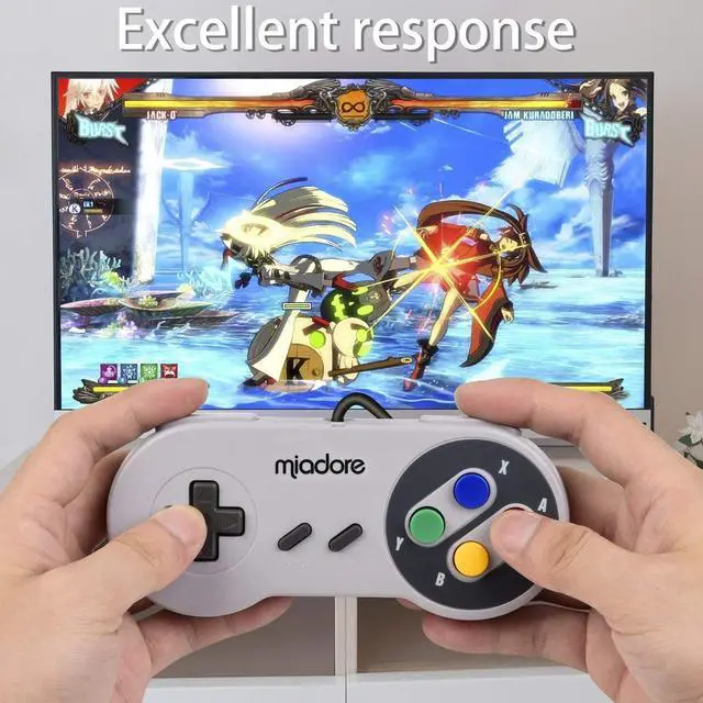 Alt view image 2 of 7 - 2 Pack USB Controller for SNES Retro Gaming, miadore SNES USB Classic Gamepad Joypad Gamestick for Windows PC MAC Linux Retropie Raspberry Pi 3