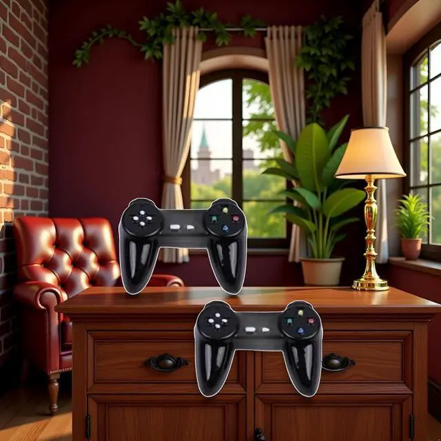 Alt view image 4 of 6 - 2Pcs Dollhouse Miniature Gamepad Model Game Controller, Funny Gamepad Model, 1:12Dollhouse Decor Accessories