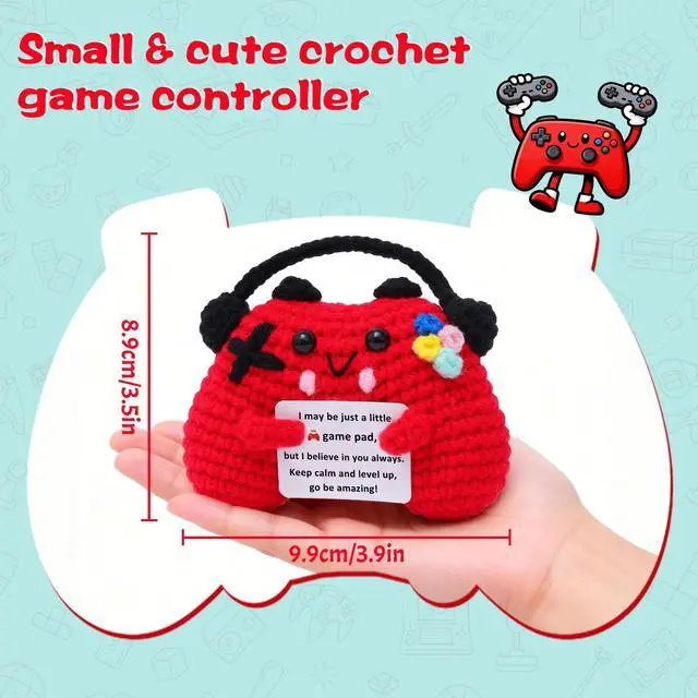 Alt view image 3 of 7 - OkiyiD Game Controller Crochet, Emotional Positive Gamer Gifts for Boys Teens, Handmade Gamepad Controller Doll Gaming Gifts for Boys Girls Teenage Birthday Graduation