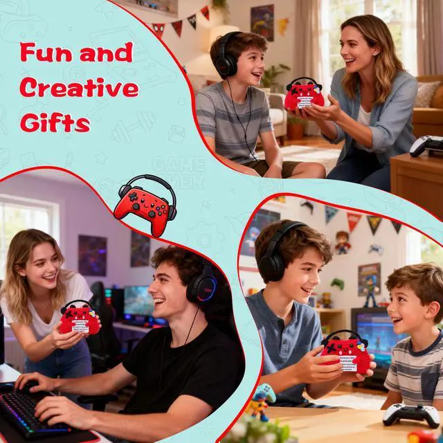 Alt view image 7 of 7 - OkiyiD Game Controller Crochet, Emotional Positive Gamer Gifts for Boys Teens, Handmade Gamepad Controller Doll Gaming Gifts for Boys Girls Teenage Birthday Graduation