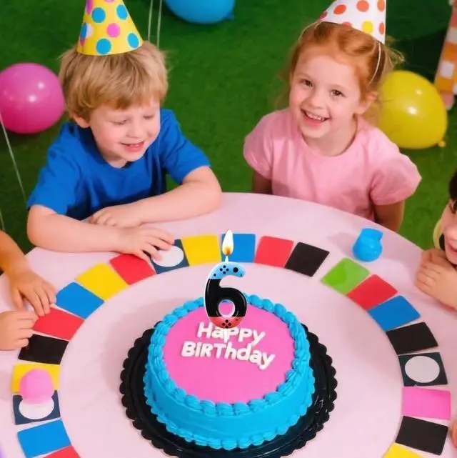 Alt view image 5 of 7 - Gaming Candle,Level 15 Number Birthday Cake Candles,15 Birthday Decorations for Boys,15th Birthday Candle Gamepad Birthday Candles,Video Game Controller Themed Birthday Party Supplies (Number 15)