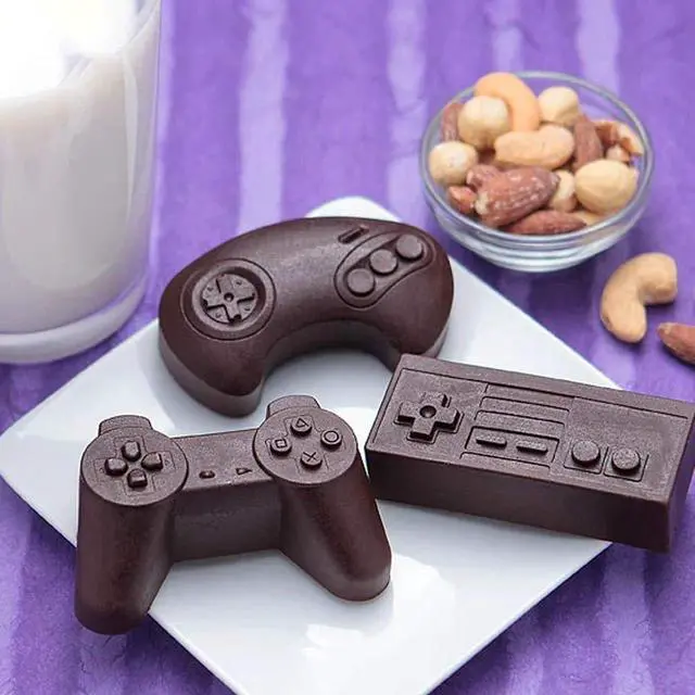 Alt view image 2 of 5 - Game Controller Silicone Mold, Fondant Molds Gift for Boys, Non-Stick Food Grade Silicone Molds for Chocolate, Candy, Jelly, Ice Cube, Dog Treats, Cupcake Baking Mould, Muffin pan