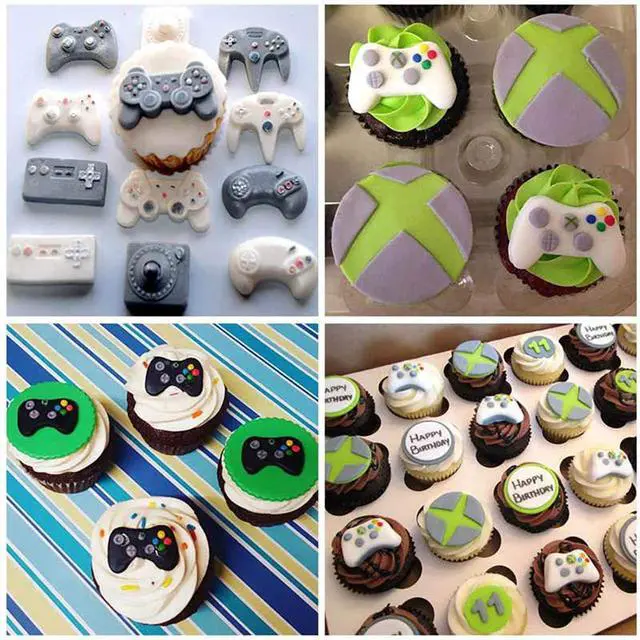 Alt view image 4 of 5 - Game Controller Silicone Mold, Fondant Molds Gift for Boys, Non-Stick Food Grade Silicone Molds for Chocolate, Candy, Jelly, Ice Cube, Dog Treats, Cupcake Baking Mould, Muffin pan