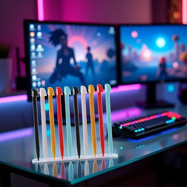 Alt view image 4 of 7 - 10Pcs Stylish Color Touch Stylus PenCompatible for Wii U WIIU Gamepad Console Accessories