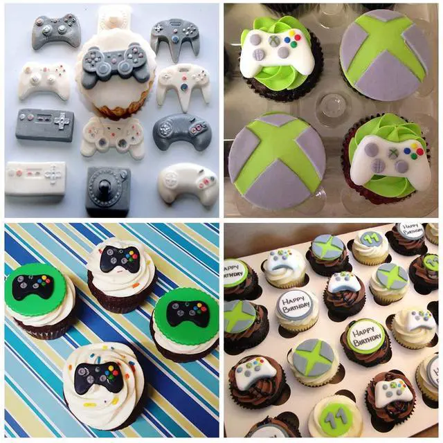 Alt view image 7 of 7 - HiParty 2Pcs Game Controller Cake Fondant Mold - Video Game Gamepad Silicone Chocolate Candy Mold for Cupcake Topper Decoration Game Theme Party Ideas Favors Supplies