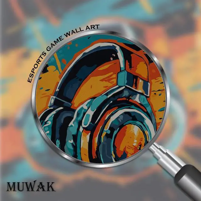 Alt view image 3 of 7 - MUWAK 3Pcs Cool Gaming Wall Art Set, Retro Video Game Neon Gamepad Watercolor Canvas Prints for Boys Room, Teen Gaming Pictures Wall Decor, Gamer Painting Art for Kids Bedroom 12x16 inch Unframed