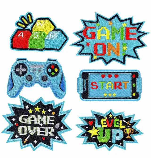Main image of 6Pcs Video Game On Gamepad Iron on Patches