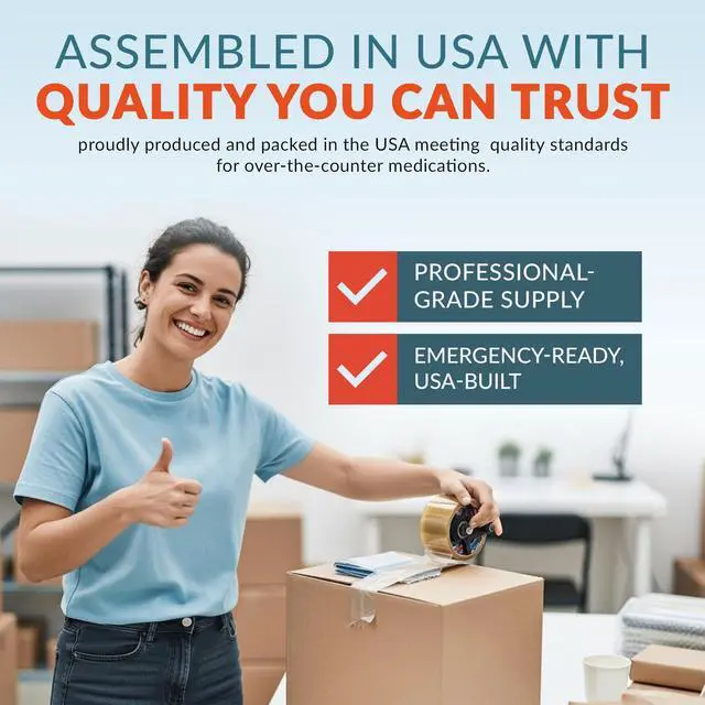 Alt view image 5 of 7 - Epic Medical Supply First Aid Kit Medication Refill 28-Count Unit Dose Packets Emergency Medicine Kit Pills for 1st Aid Kit Refills, Travel, Office, Dorm, Camping Assembled in USA