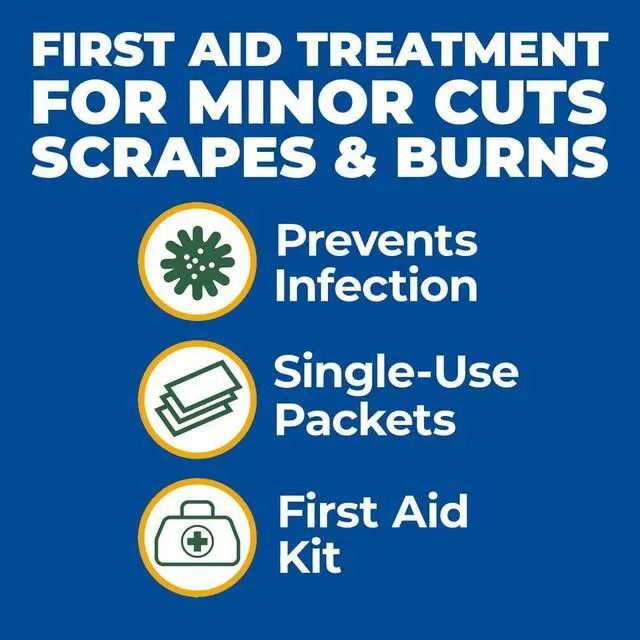 Alt view image 2 of 7 - Globe (144 Pack Triple Antibiotic Ointment 0.9g Single Packet, First Aid Kit for Minor Scratches, Wounds, Cuts and Burns, Prevents Infection Active Ingredients Compare to Leading Brand, Travel Size