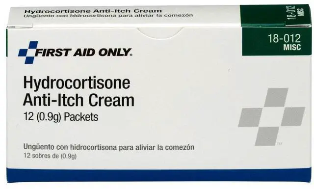 Main image of First Aid Only 18-012 Hydrocortisone Cream Packets, 12 Count
