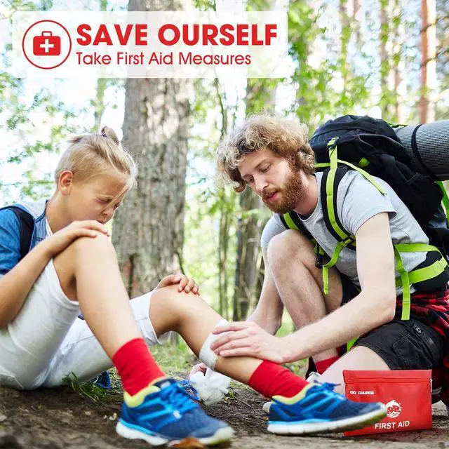Alt view image 6 of 6 - Small Travel First Aid Kit - 87 Piece Clean, Treat and Protect Most Injuries,Ready for Emergency at Home, Outdoors, Car, Camping, Workplace, Hiking.