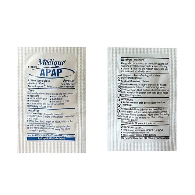 Alt view image 5 of 7 - Rescue Essentials Medications Dose PackFirst Aid Refill Kit with Ibuprofen, Acetaminophen, Aspirin, Antihistamine, Anti-Diarrheal & Antacid Compact Emergency Travel & IFAK Supply-1 Module (30 Doses)