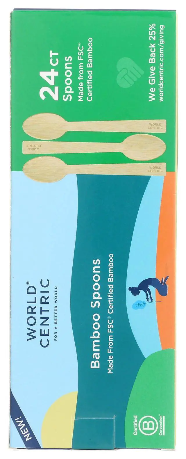 Alt view image 2 of 6 - World Centric, Bamboo Spoons, 24 Count