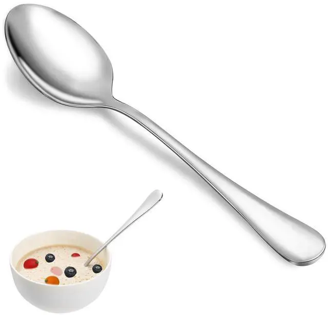 Main image of Dinner Spoon Set,16 Pcs 7.3" Tablespoons,Premium Food Grade Stainless Steel Spoons,Durable Metal Spoon,Tablespoon,Silverware Spoons Only,Mirror Finish & Dishwasher Safe,Use for Home,Restaurant