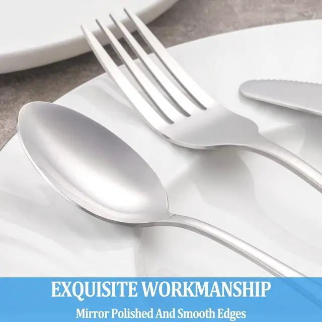 Alt view image 4 of 7 - Teaspoon Set,16 Piece 6.7" Spoons Silverware, Premium Food Grade Stainless Steel Tea Spoons, Durable Small Spoon, Good Teaspoons, Kitchen Dessert Spoon Set, Mirror Finish & Dishwasher Safe