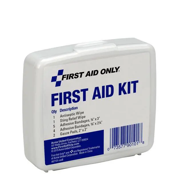 Alt view image 3 of 7 - First Aid Only PhysiciansCare On-The-Go Emergency First Aid Kit for Home, Work, and Travel, 13 Pieces (Antiseptic wipes, Sting Relief wipes, Gauze pads, Bandages)