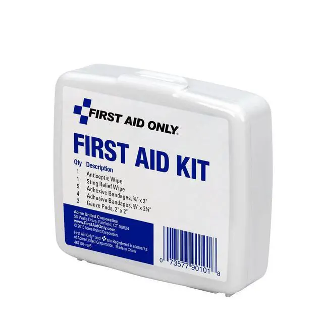 Alt view image 4 of 7 - First Aid Only PhysiciansCare On-The-Go Emergency First Aid Kit for Home, Work, and Travel, 13 Pieces (Antiseptic wipes, Sting Relief wipes, Gauze pads, Bandages)