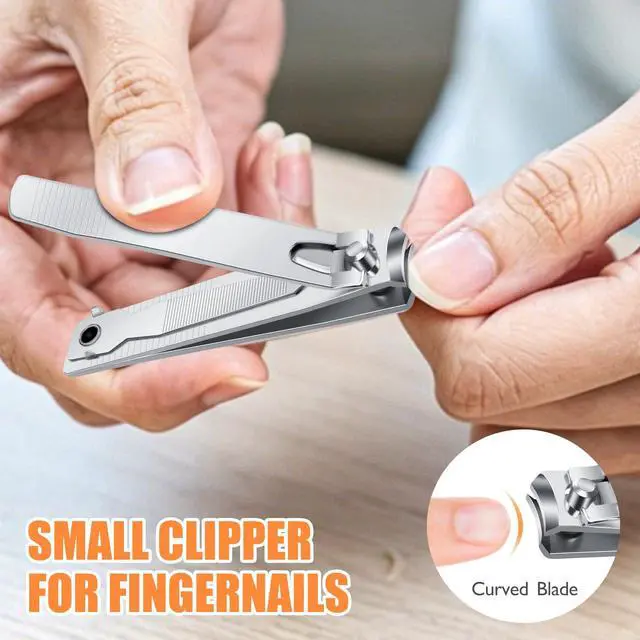 Alt view image 2 of 7 - DRMODE Finger Nail Clippers Adult - 8 Pack Nail Clippers Bulk for Men Women Sharp Travel Toenail Clippers and Fingernail Clipper Set Curved Cutter Trimmer with Nail File