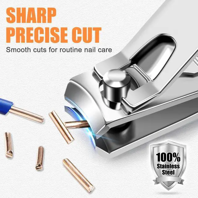 Alt view image 5 of 7 - DRMODE Finger Nail Clippers Adult - 8 Pack Nail Clippers Bulk for Men Women Sharp Travel Toenail Clippers and Fingernail Clipper Set Curved Cutter Trimmer with Nail File