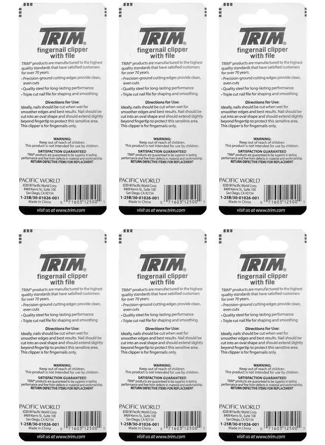 Alt view image 2 of 4 - Trim Nailcare Fingernail Steel Clipper with File, Item Number 12500 (Pack of 6)