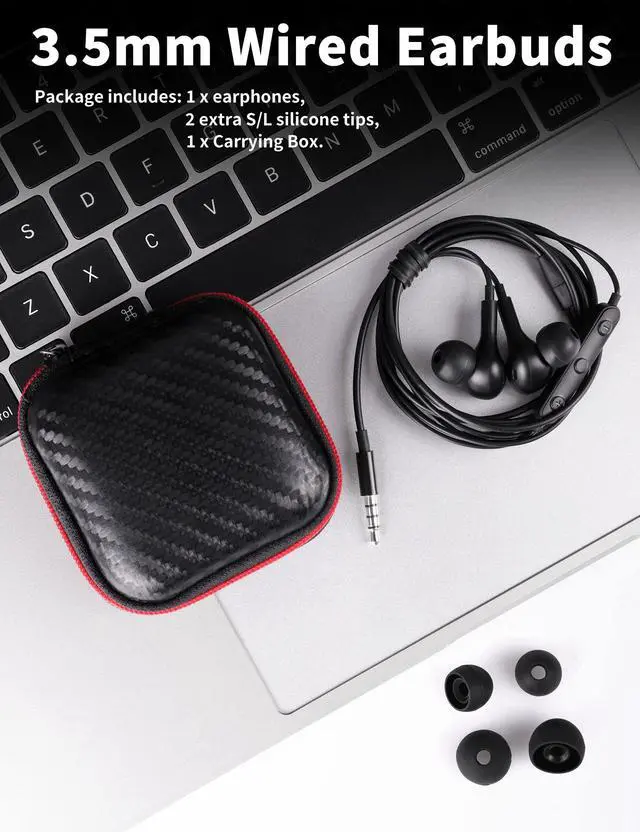 Alt view image 6 of 7 - 3.5mm Wired Earbuds with Mic for MacBook Neo/Chormebook PC,Magnetic In Ear Buds for Moto G Stylus Power Paly Pure,Hifi School Kid Headphones,Noise Isolation Airplane Jack Earphones for Samsung A15 A14