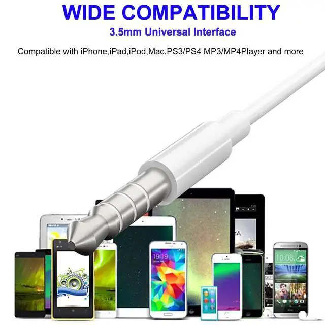 Alt view image 4 of 7 - Cianyyee 6 Pack in Ear Earbuds Wired Headphones with Microphone