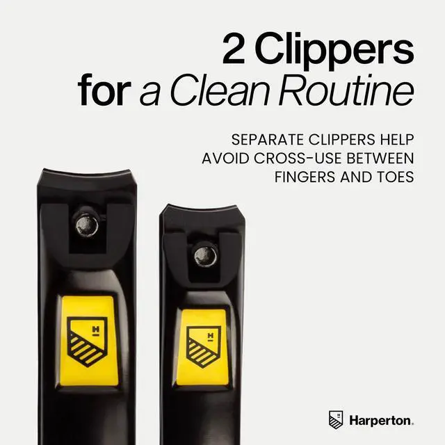 Alt view image 3 of 7 - Nail Clippers for Thick Nails - 2 Pack Heavy Duty Toenail & Fingernail Clippers for Men Precision Stainless Steel Cutter Set with Travel Case (Black)