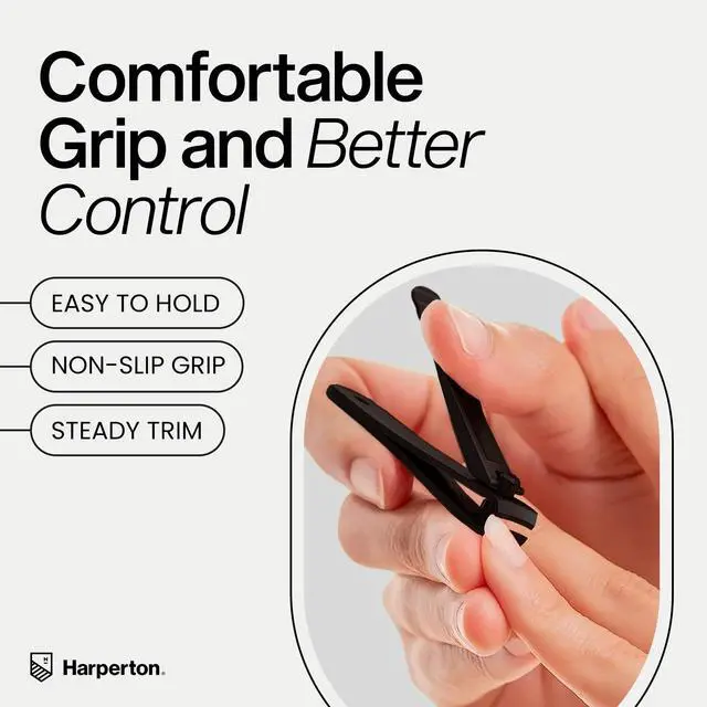 Alt view image 4 of 7 - Nail Clippers for Thick Nails - 2 Pack Heavy Duty Toenail & Fingernail Clippers for Men Precision Stainless Steel Cutter Set with Travel Case (Black)