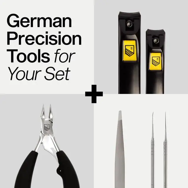 Alt view image 7 of 7 - Nail Clippers for Thick Nails - 2 Pack Heavy Duty Toenail & Fingernail Clippers for Men Precision Stainless Steel Cutter Set with Travel Case (Black)