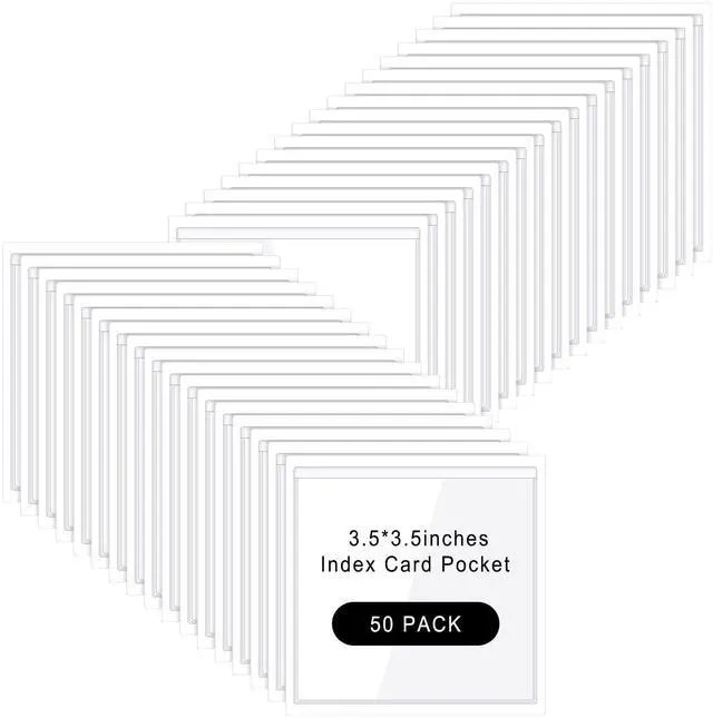 Main image of Glenmal 50 Pcs Self Adhesive Index Card Pockets,50 Pcs