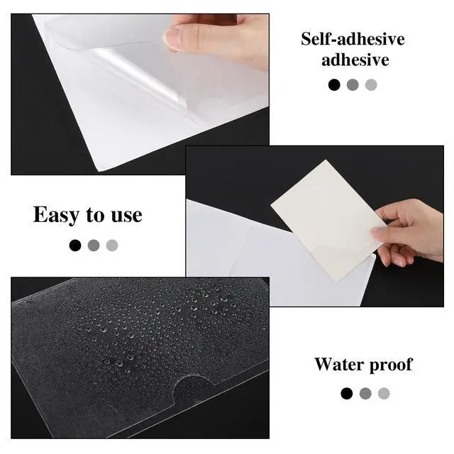Alt view image 3 of 7 - 48 Pack Adhesive Index Card Holders, Clear 4 x 6 Label Pockets
