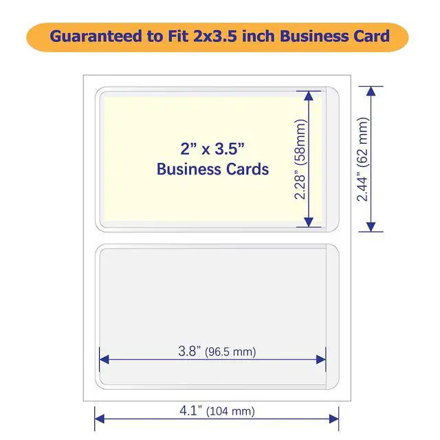 Alt view image 3 of 6 - IMAGAME Clear Adhesive Business Card Pockets, 50 Pack