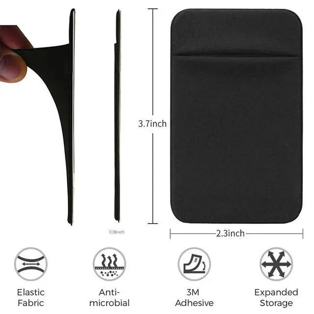 Alt view image 2 of 7 - Fulgamo Phone Wallet Stick on,Card Holder for Phone Case,Phone Card Holder