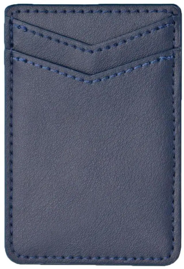 Alt view image 7 of 7 - 2Pack Phone Wallet,Leather Phone Card Holder Adhesive Stick On Credit Card Pocket for Back of Phone Case iPhone and Android-Black,Navy Blue
