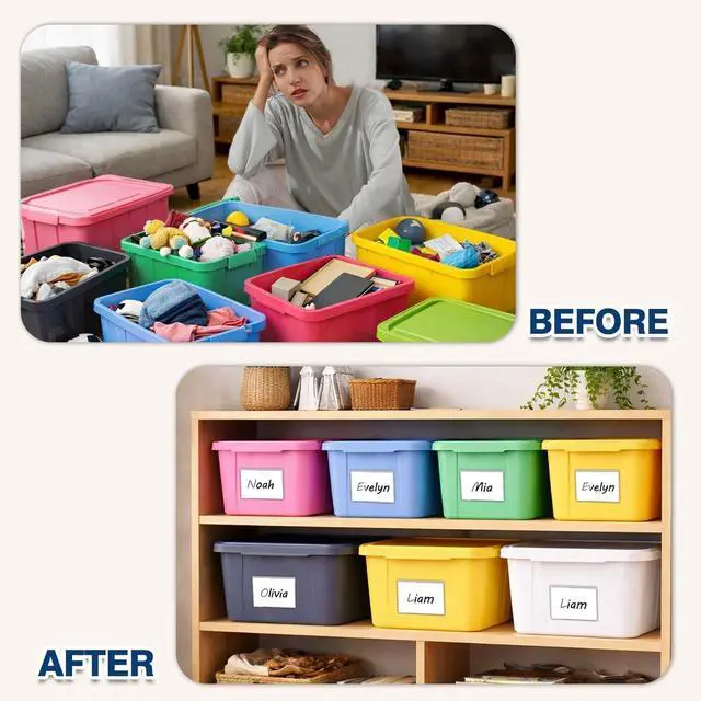 Alt view image 5 of 7 - H4D 24 Pack labels for Storage Bins, 3" x 5" Plastic Clear Adhesive Pockets