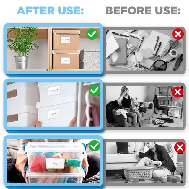 Alt view image 6 of 7 - 56 Pack Clear Self-Adhesive Pockets, 3" x 5" Index Card Pockets with Top Open Loading, PVC Label Holders for Organizing Storage Bins, Library Card, Drawer, and Protecting Your Cards