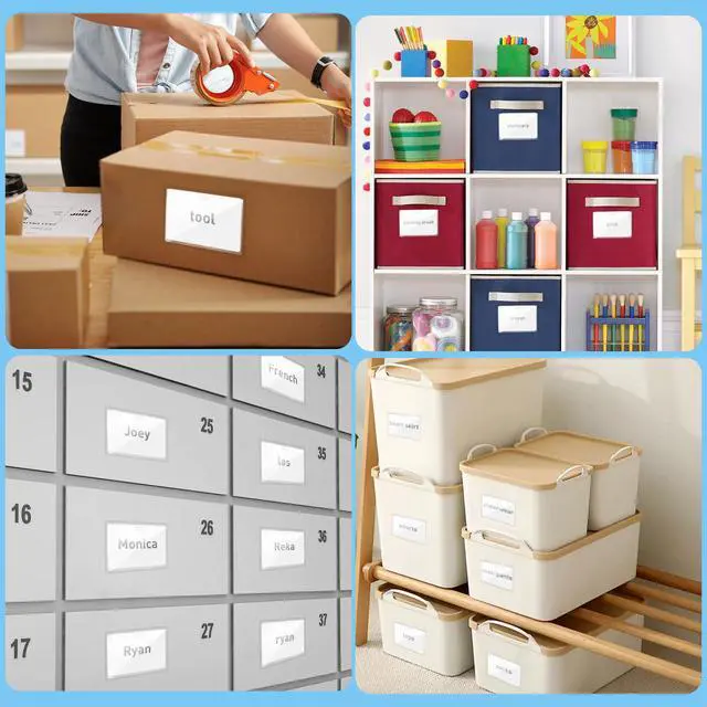 Alt view image 7 of 7 - 56 Pack Clear Self-Adhesive Pockets, 3" x 5" Index Card Pockets with Top Open Loading, PVC Label Holders for Organizing Storage Bins, Library Card, Drawer, and Protecting Your Cards