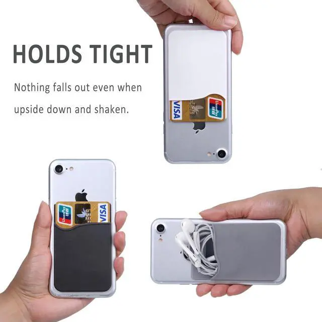 Alt view image 4 of 7 - Adhesive Card Holder, 6 Pack Silicone Credit Card Holder for iPhone, Adhesive Silicone Back of Phone Wallet,Rubber Card Holder for Phone Case for iPhone 17 16 15 14 13 Pro Max,iPad,Samsung,LG,Tablet