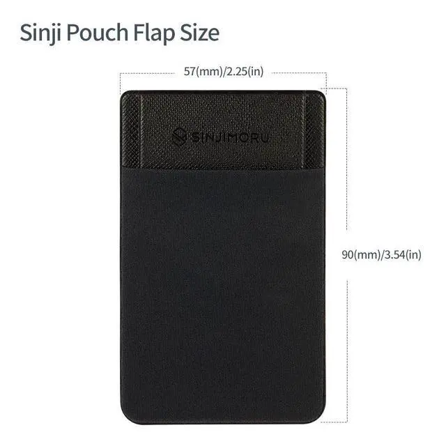 Alt view image 6 of 7 - Sinjimoru Card Holder for Back of Phone, Stick on Phone Wallet, Black