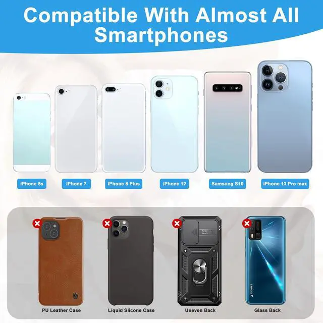 Alt view image 5 of 7 - SHANSHUI Phone Card Holder, Silicone Ultra Slim Phone Wallet Stick on Credit Card Holder for CellPhone Compatible for iPhone, Android & Most Smartphones - Black