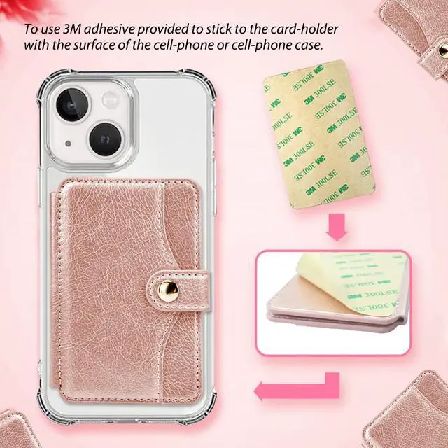 Alt view image 3 of 3 - M-Plateau sticky wallet for back of phone Slim Adhesive (Clear)