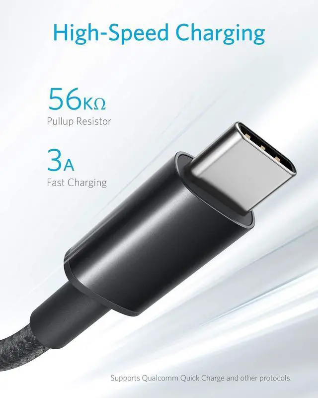 Alt view image 3 of 7 - Anker USB A to USB C Cable, USB to USB C Cable (5-Pack, 6 ft, Black)