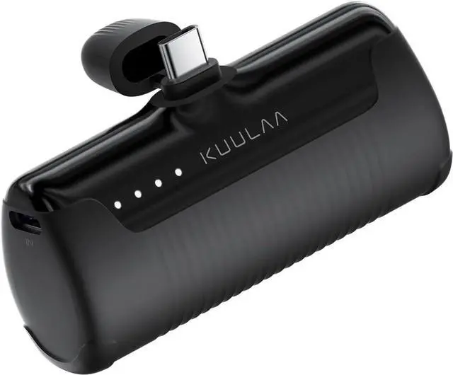 Main image of Kuulaa Portable Charger USB C Power Bank 4500mAh Small Portable Phone Charger Android Compact Plug in Battery Pack Portable Compatible with iPhone 15, Samsung Galaxy, Moto, LG, Pixel, Black