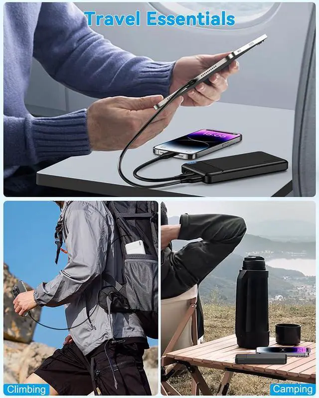 Alt view image 5 of 5 - AsperX 10000mAh Portable Charger Dual USB Power Bank Battery Pack