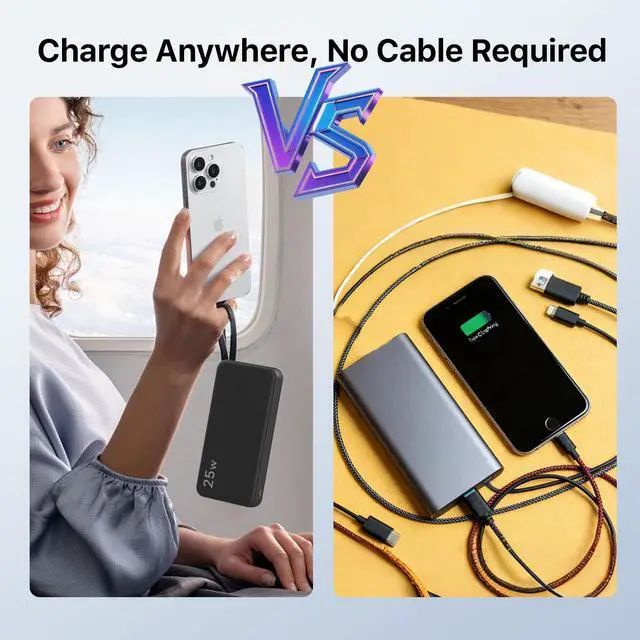Alt view image 6 of 6 - NOBIS Portable Charger 10000mAh 25W Power Bank