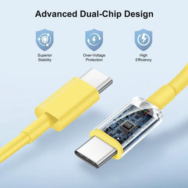 Alt view image 4 of 7 - iPhone 17 16 Charger Fast Charging 6FT 20W 2Pack USB C Charger Block