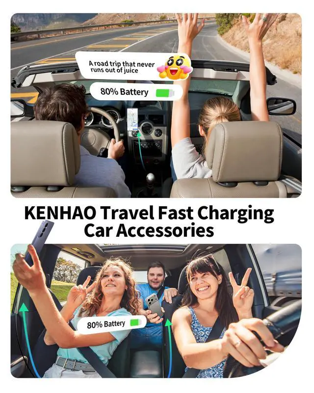 Alt view image 7 of 7 - 67W 3-Port Super Fast Type C Car Charger USB C for Samsung S26 S25 S24 S23