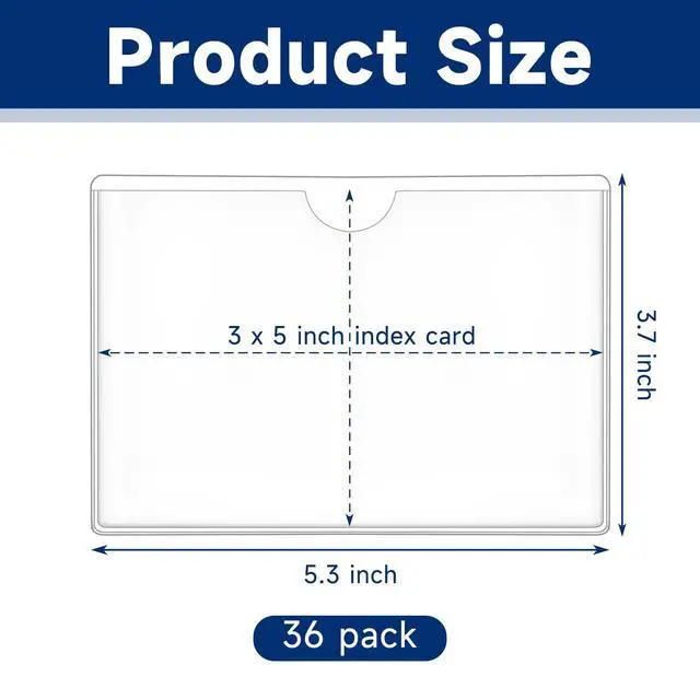 Alt view image 2 of 7 - Mauproy 3" x 5" Adhesive Index Card Pockets, 36Pcs